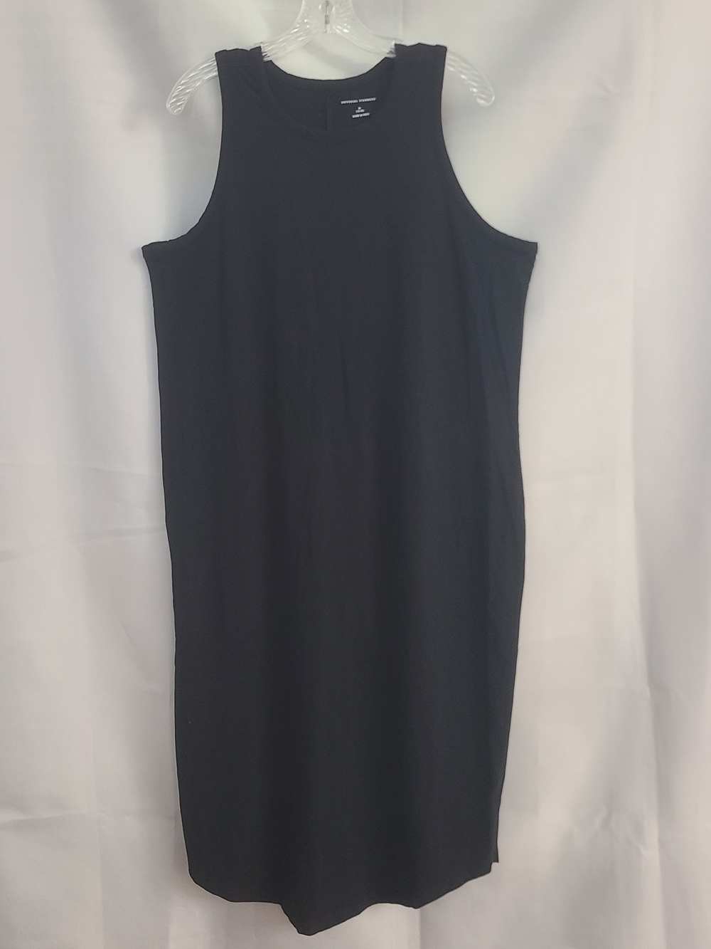 Universal Standard Sz M 18-20 Black Sleeveless Stretchy Casual Minimalist Dress